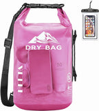 HEETA Dry Bag Waterproof for Women Men, 5L/10L/20L/30L/40L Roll Top Lightweight Dry Storage Bag Backpack with Phone Case for Travel Swimming Boating Kayaking Paddle Board Camping Beach Accessories