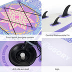 Inflatable Paddle Board,Stand Up Paddle Board Set, Extra Wide SUP Board with Removable Fin, Floating Paddle, Hand Pump, Waterproof Phone Pouch,Traveling Board