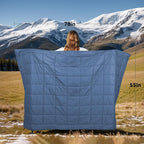 Outdoor Camping Blanket,Lightweight Waterproof Puffy Camping Blanket,Portable Camping Quilt for Travel, Picnic, Hiking,Camping (Gray)