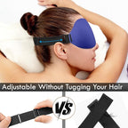 3D Sleep Mask for Side Sleepers – 100% Light Blocking Eye Mask for Sleeping, Zero Eye Pressure, Soft Breathable Memory Foam, Adjustable Strap for Travel, Men & Women (Blue)