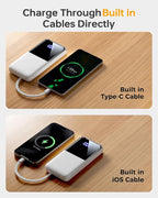 Portable Charger Power Bank - 15000mAh Battery Pack Portable Phone Charger with Built in Cables 22.5W Fast Charging Powerbank Compatible with iPhone Android Samsung Phone, Travel Camping Essential