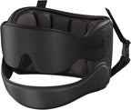 SARISUN Airplane Pillow Combo with Chin Strap, Travel Pillows for Airplanes with Sleep Eye Mask, Plane Pillow for Long Flights, Car Road Trip, 360° Headrest, Stop Bobblehead, Black