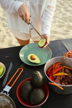 GSI Outdoors Cascadian 1 Person Table Set I 6-Piece Camping, Backpacking Mess Kit, Plastic BPA Free, Plate, Bowl, Mug, Cup & Cutlery Set