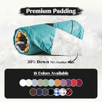 puredown® Soft Feather Down Throw Blanket Lightweight Packable Couch Throw for Indoor and Outdoor Use, 50"X70", Halloween Gothic Black