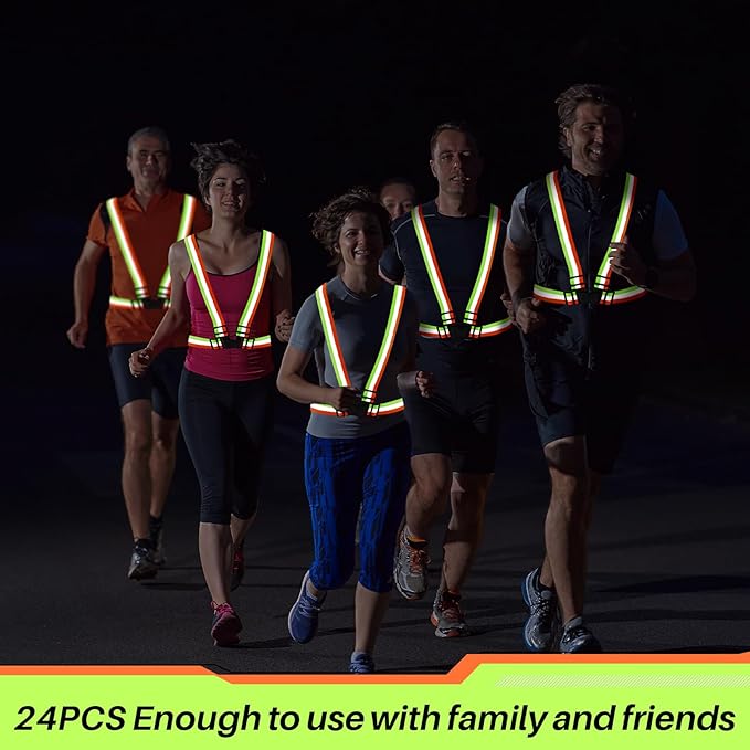 Hercicy Reflective Running Vest Reflective Running Shirt with Safety Straps High Visibility Construction Vest for Night Cycling Hiking Jogging Dog Walking