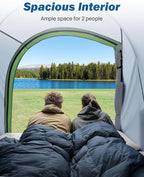 JOYTUTUS Pickup Truck Tent 6.0ft, Waterproof PU2000mm Double Layer for 2 Person, Portable Truck Bed Tent with Rainfly - Green, Fiberglass Pole