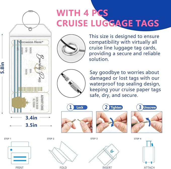 Slim Version Magnetic Retractable Clothes Line for Cruise Ship Approved 2025 2026 Travel Essentials with Clothespins 4 Cruise Luggage Tags - Strong Magnets Hooks