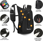 Seektop 20L Small Hiking Backpack for Women Men, Lightweight Hiking Packable Daypack with Phone Pocket for Travel Camping (Black, 20L)
