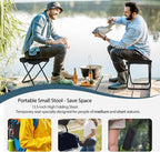 13.5-inch Lightweight Aluminum Folding Stool - Portable Compact Camping Stool Supports 350lbs, Handbag Style Carry - Ideal for Camping, Fishing, Backpacking, Outdoor, Travel