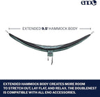 ENO DoubleNest Hammock - Lightweight, Portable, 1 to 2 Person Hammock - for Camping, Hiking, Backpacking, Travel, a Festival, or The Beach - Optical Illusion/Charcoal