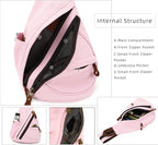 KL928 Canvas Sling Bag - Small Crossbody Backpack Shoulder Casual Daypack Rucksack for Men Women(Large Version)