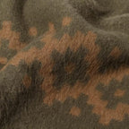 Thick Alpaca Wool Blanket Heavyweight Camping Outdoors Indoors Soft Peru King Size Ethnic Design (Olive Green - Soft Camel, King Size)