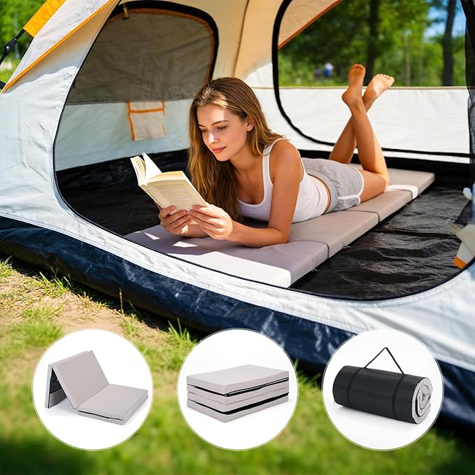 ABORON XXL Camping Cot with 2in Memory Foam Mattress, 900LBS Heavy Duty Sleeping Cot for Adults, Extra Wide Sleeping Cot, 1200D Double Layer Oxford Cot for Camping, Guest, Office Nap