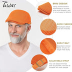 2 Pack Men's Mesh Cap Breathable Summer Newsboy Hat Adjustable Beret Ivy Cap Irish Cabbie Driving Hunting Hats