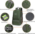 G4Free 40L Lightweight Packable Hiking Backpack, Waterproof Travel Daypack