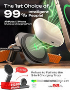 LISEN for MagSafe Charger Stand for iPhone Magnetic Apple Watch Airpods Charging, Airplane Gadgets Magsafe Kickstand for iPhone Wireless Charger Gifts for Women Men Travel Essentials