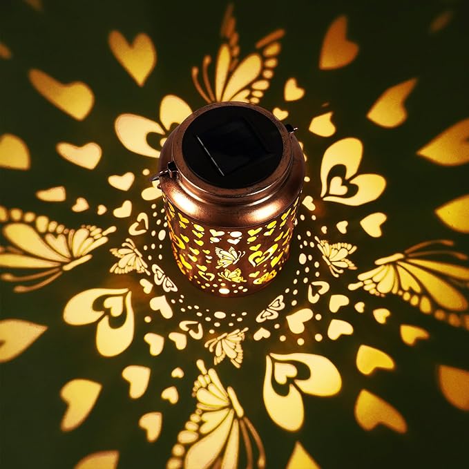 Solar Lanterns Outdoor, Love Mom Lantern Garden Decor Waterproof Decor Light Hanging Solar Lights Yard Decor, Gifts for Women, Gifts for Mom, Gifts for Grandma