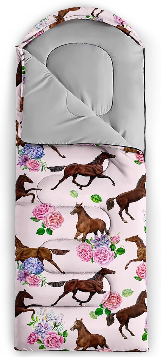 QOOMO Camping Sleeping Bags,3 Season Warm & Cool Weather,Lightweight,Waterproof Sleeping Bags for Adults & Kids,Traveling,and Outdoors,Camping Gear Equipment