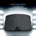 FRESHME Cotton Sleep Eye Mask for Women Men - 100% Blocking Light Travel Blindfold, Soft Zero Pressure Grey Eyes Cover with Adjustable Velcro Strap for Side Sleeper Night Sleeping, Work Nap and Yoga