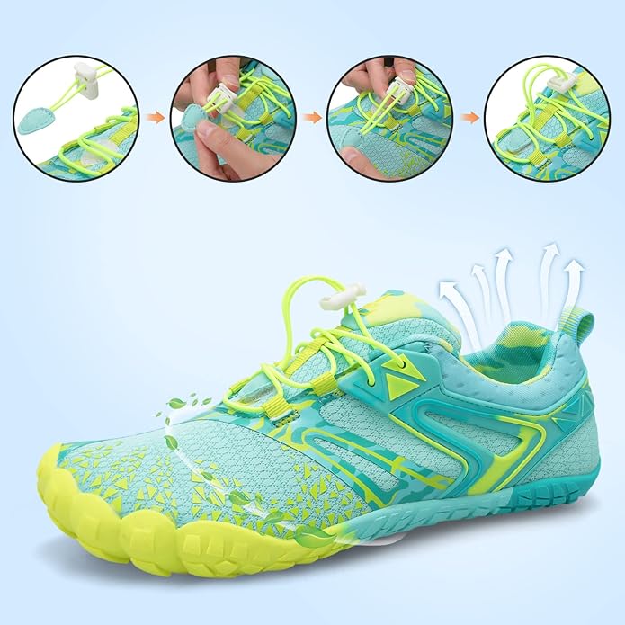 L-RUN Barefoot Water Shoes Women Mens Aqua Sock Athletic Hiking Water Sports Shoes for Swim Beach Pool Sand Diving Walking