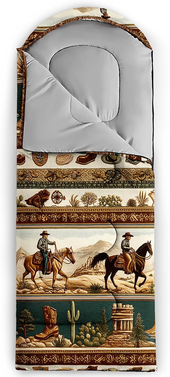 QOOMO Animals Camping Sleeping Bags,3 Season Warm & Cool Weather,Lightweight,Waterproof Sleeping Bags for Adults & Kids,Traveling,and Outdoors,Camping Gear Equipment