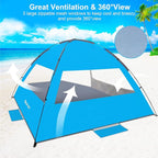 Gorich Beach Tent Sun Shelter for 3/4-5/6-7/8-10 Person with UPF 50＋ UV Protection, Lightweight & Easy Setup Beach Shade Canopy, Portable Beach Shade Tent Beach Cabana