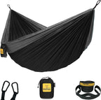 Wise Owl Outfitters Camping Hammock – 500lbs Portable Hammock with Tree Straps - Travel, Backpacking, Hiking, Outdoors Camping Gear - Single or Double