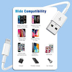Hi-Mobiler [MFi Certified] iPhone Charger 2pack 10FT Long Lightning Cable Fast Charging High Speed Data Sync USB Cable Compatible iPhone 13/12/11 Pro Max/XS MAX/XR/XS/X/8/7/Plus/6S iPad AirPods