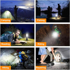 Hoxida Rechargeable Camping Lanterns Flashlight High Lumens- 2000 Meters Long Beam Super Bright LED Flashlight, Waterproof Camping Tent Lights 5 Modes, Zoomable Camp Flashlight Lantern 2pcs