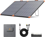 N-Type 16BB 180W Portable Solar Panel,Camping Essentials,Foldable Solar Charger for Power Station,25% Efficiency IP68 Waterproof,17V Output with 2 Reinforced Kickstands for RV Blackout Hurricane
