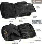 WYNEX Tactical Admin Pouch With Tri-Fold Open Design, MOLLE Tool Pouch, First Aid Pouch, EDC Utility Pouches, Tools Bag Attachment Organizer - Includes U.S.A Flag Patch