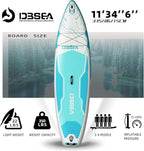11 ft Extra Wide Inflatable Paddle Board with Accessories, Stand Up Paddleboard for 2 Person, All Around SUP Board for Adults, Fishing, Yoga