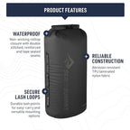 Sea to Summit Big River Dry Bag, Heavy-Duty Dry Storage, 13 Liter, Jet Black