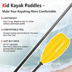 Kayak Paddles for Kid with Aluminum Shaft and PP Blade, Floating Kayaking Oars for Youth and Junior, Adjustable 163-183cm/64-72 Inches