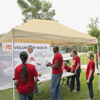 MASTERCANOPY Heavy Duty Pop-up Canopy Tent with Sidewalls (10x15,Beige)