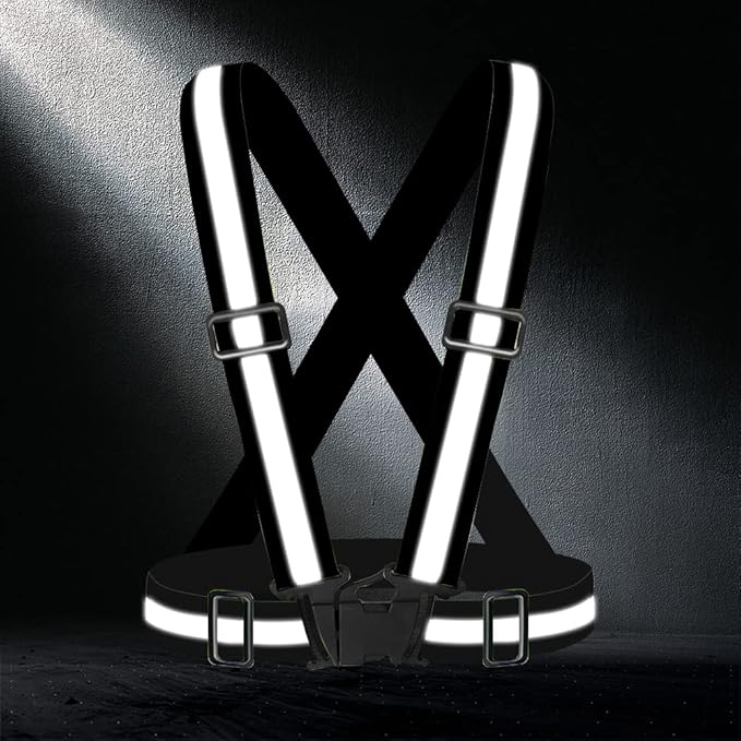 High Visibility Reflective Vest Safety Vest Running Reflective Gear Adjustable Reflective Vest for Walking,Jogging,Hiking,Night Cycling