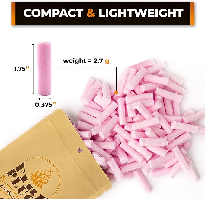 Non-Toxic Waterproof Fire Starters with 5+ Minute Burn for Emergencies, Survival, Campfires, Fire Pits, Grills - Made in The USA - 200 Pack