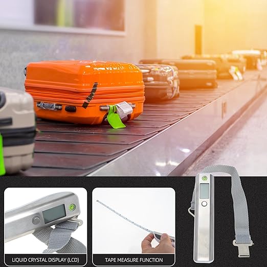Alipis Portable Digital Luggage Scale Electronic Handheld Suitcase Weight Scale with 50kg Capacity for Travel and Shipping
