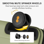 LEVEL8 Carry on Luggage Airline Approved, Small Carry on Suitcases with Wheels, Lightweight Hardside Textured Luggage for Travel, Tsa Approved, 20-Inch, Pickle Green