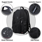 18.4 Inch Travel Laptop Backpack,Extra Large Backpack, Laptop Backpack for Men, 55L Water Resistant TSA Airline Approved Business Work College School Computer Bag with USB Port