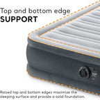 Intex Mid-Rise Air Mattress Bed with Built-in Pump, Dura-Beam Deluxe Comfort Plush, Full - Portable Luxury Travel Airbed for Adults, Camping, Guests