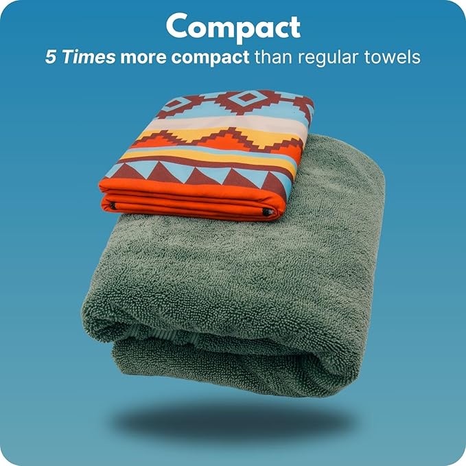 ECCOSOPHY Microfiber Beach Towel - Sand Free Towels are Quick Dry, Light Weight, Super Absorbent - Perfect Pool, Travel, Cruise, Camping Essentials - Oversized Extra Large for Adults 71x35 in