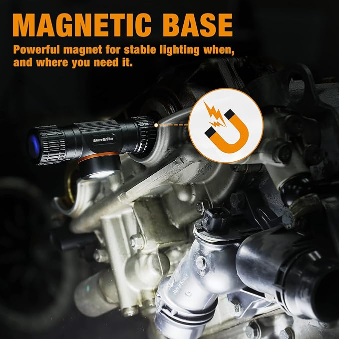 EverBrite Rechargeable Headlamp, 1000 Lumen LED Rechargeable Headlight with 5 Light Modes, Magnetic Base and Adjustable Headstrap,Perfect for Camping, Hiking, Caving, Fishing