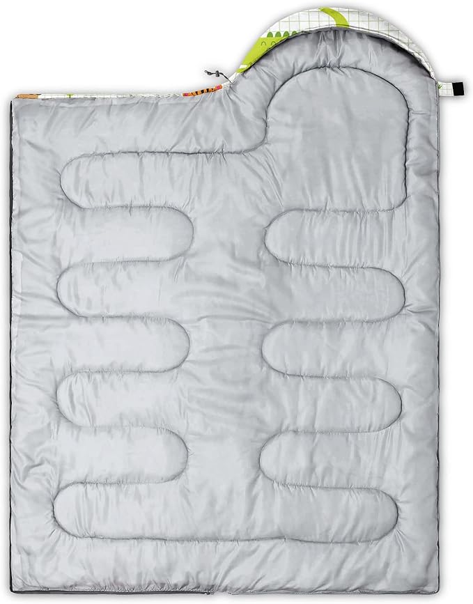 Kids Sleeping Bag for Boys Girls,Rocket Moon Print-Lightweight Warm Portable Outdoor Indoor-Waterproof Cold Weather Resistant Sleeping Bag for Camping Hiking