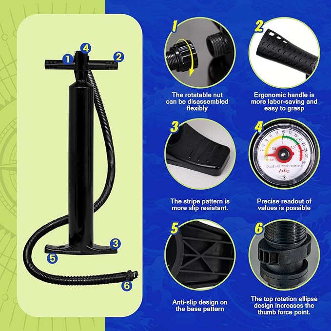 FunWater Inflatable Stand Up Paddle Board with Premium SUP Paddleboard Accessories, Anti-Slip EVA Deck, 11'/10'6'' Paddle Boards for Adults & Youth of All Skill Levels