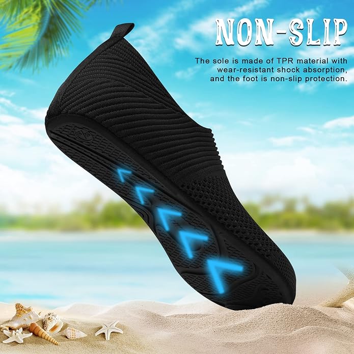 ANLUKE Womens Mens Water Shoes Barefoot Quick-Dry Aqua Socks for Beach Swim Surf Water Sport