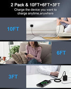 USB C to USB C Cord, 2Pack/3Ft Android Braided iPhone Charger Cable, Apple Fast Charging Power Wire for iPhone 17e 17 17Pro Air 16E Pro Max 15 Pro Plus, Galaxy S25 S26 Ultra Google Pixel 10 9 Pro XL