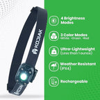 KODIAK LitezAll Rechargeable Micro Head Lamp - Compact Headlamp Rechargeable for Outdoor Activities - Lightweight Rechargeable Headlamp with Adjustable Strap - Ideal for Camping, Hiking, and Running