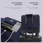 Verage Underseat Carry On Luggage with Wheels & USB Port,14 inch Wheeled Spinner Carry-on Luggages Bags for Airlines, Lightweight Overnight Suitcase for Men Women (14-Inch Compact Underseat Pro)