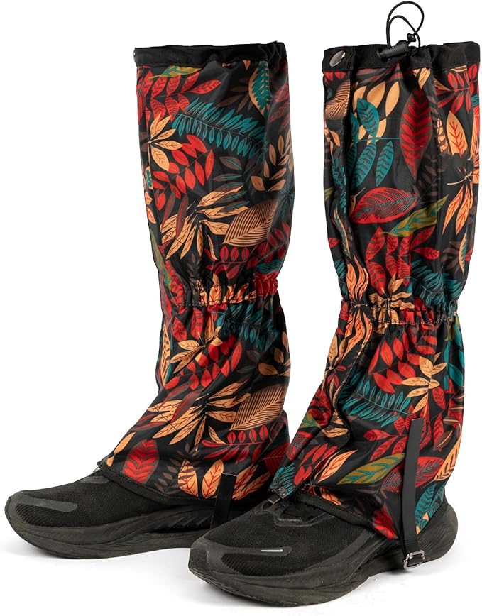 likloks Adjustable Leg Gaiters for Men & Women - Lightweight & Waterproof Gaiter for Hiking, Snow, Trail, Trekking, Hunting, Climbing